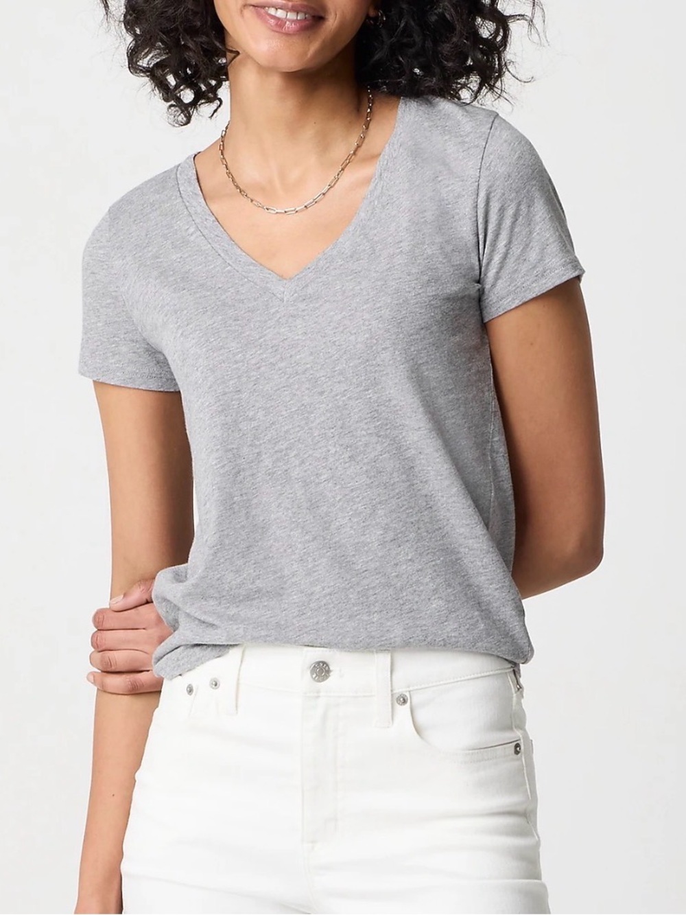 J. Crew Vintage Jersey V-Neck Short Sleeve Tee
